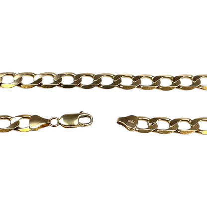 9ct Yellow Gold Flat Curb Chain (22")