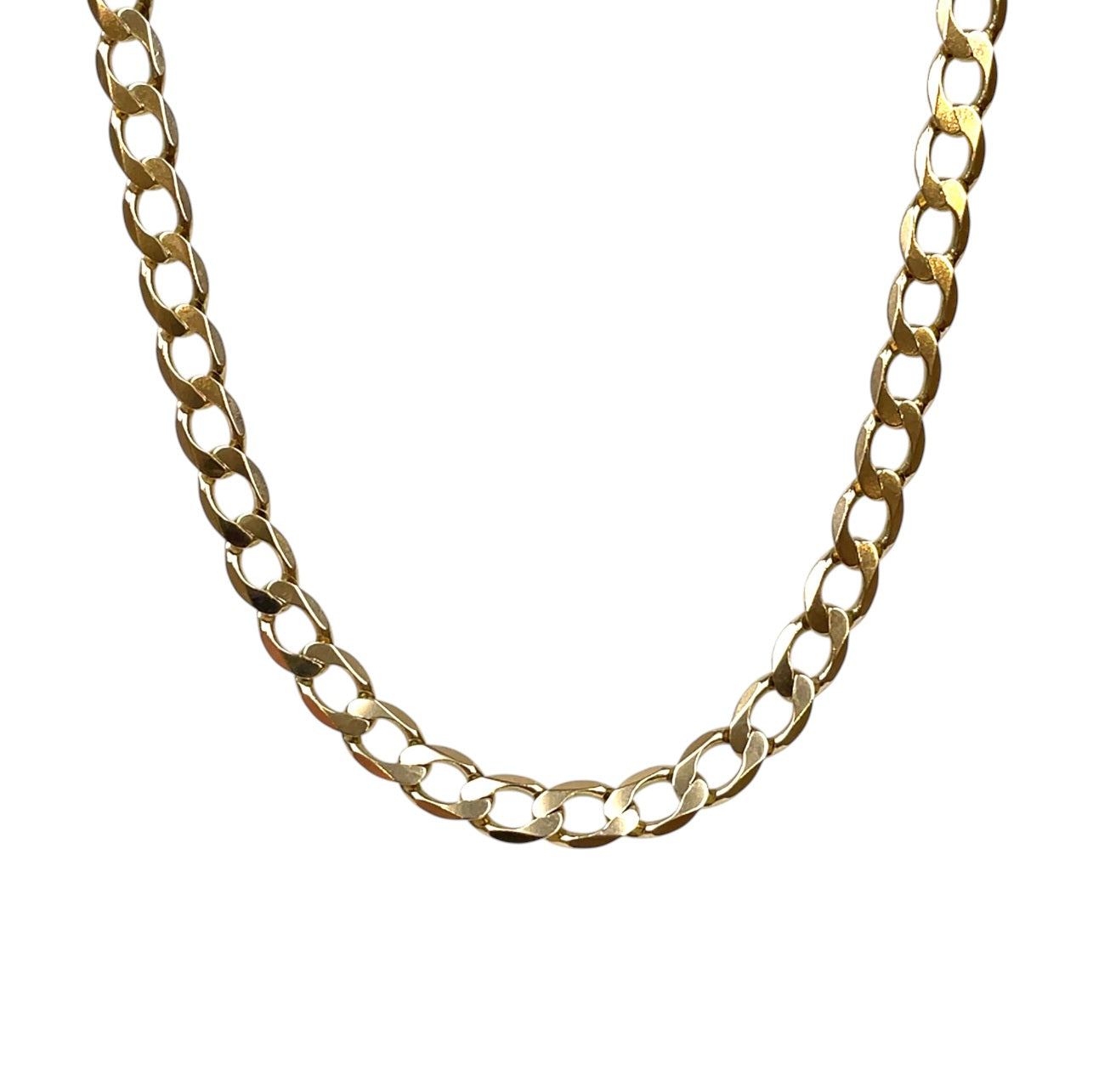 9ct Yellow Gold Flat Curb Chain (22")