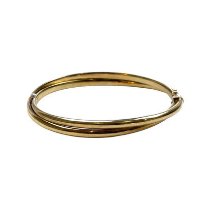9ct Yellow Gold Double Strand Hollow Bangle