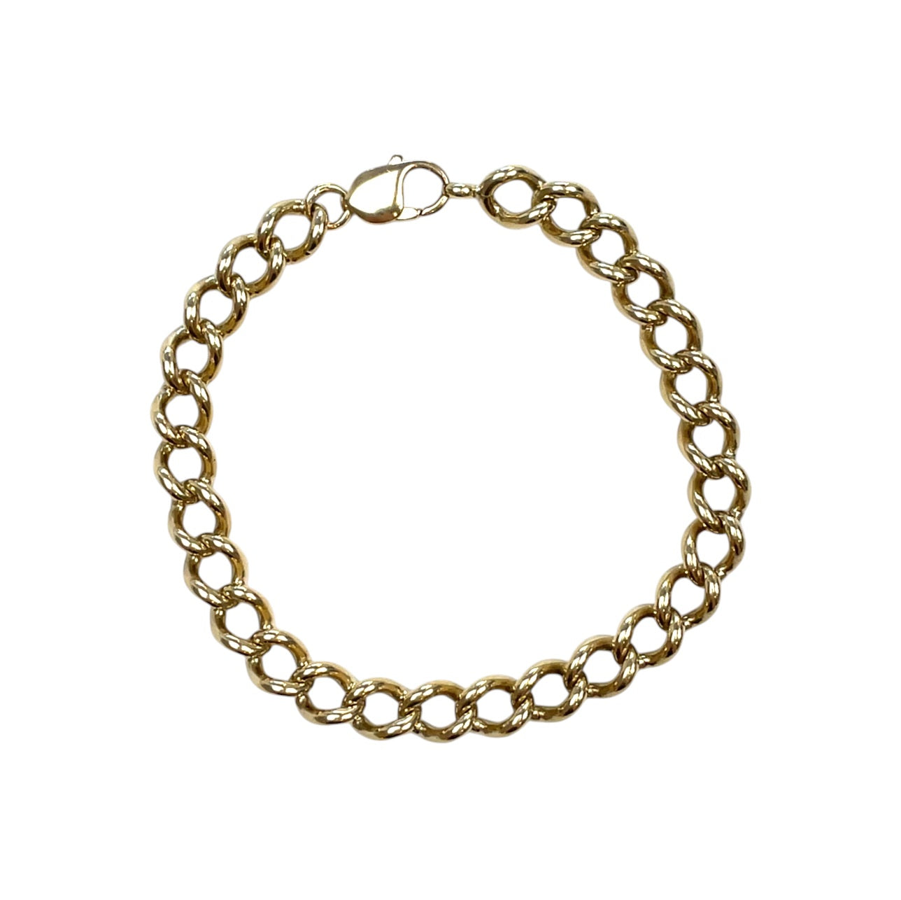 9ct Gold Heavy Curb Link Bracelet (9")