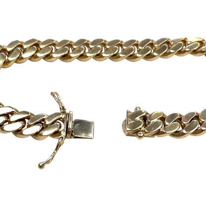 9ct Gold Flat Curb Link Bracelet (7.5")