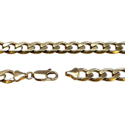 9ct Gold Flat Curb Necklace (18")