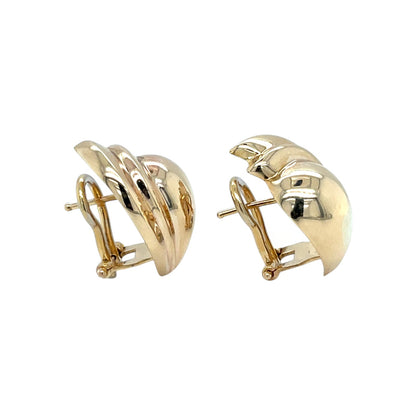 9ct Yellow Gold Shell Shaped Earrings