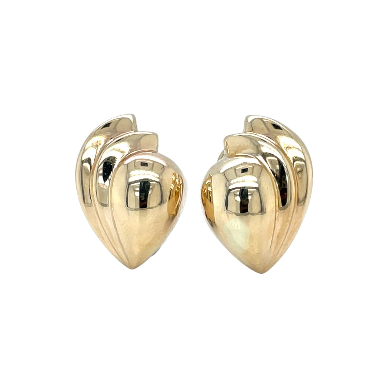 9ct Yellow Gold Shell Shaped Earrings