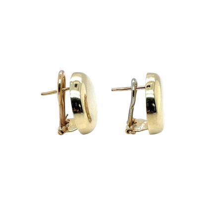 9ct Yellow Gold Plain Button Stud Earrings
