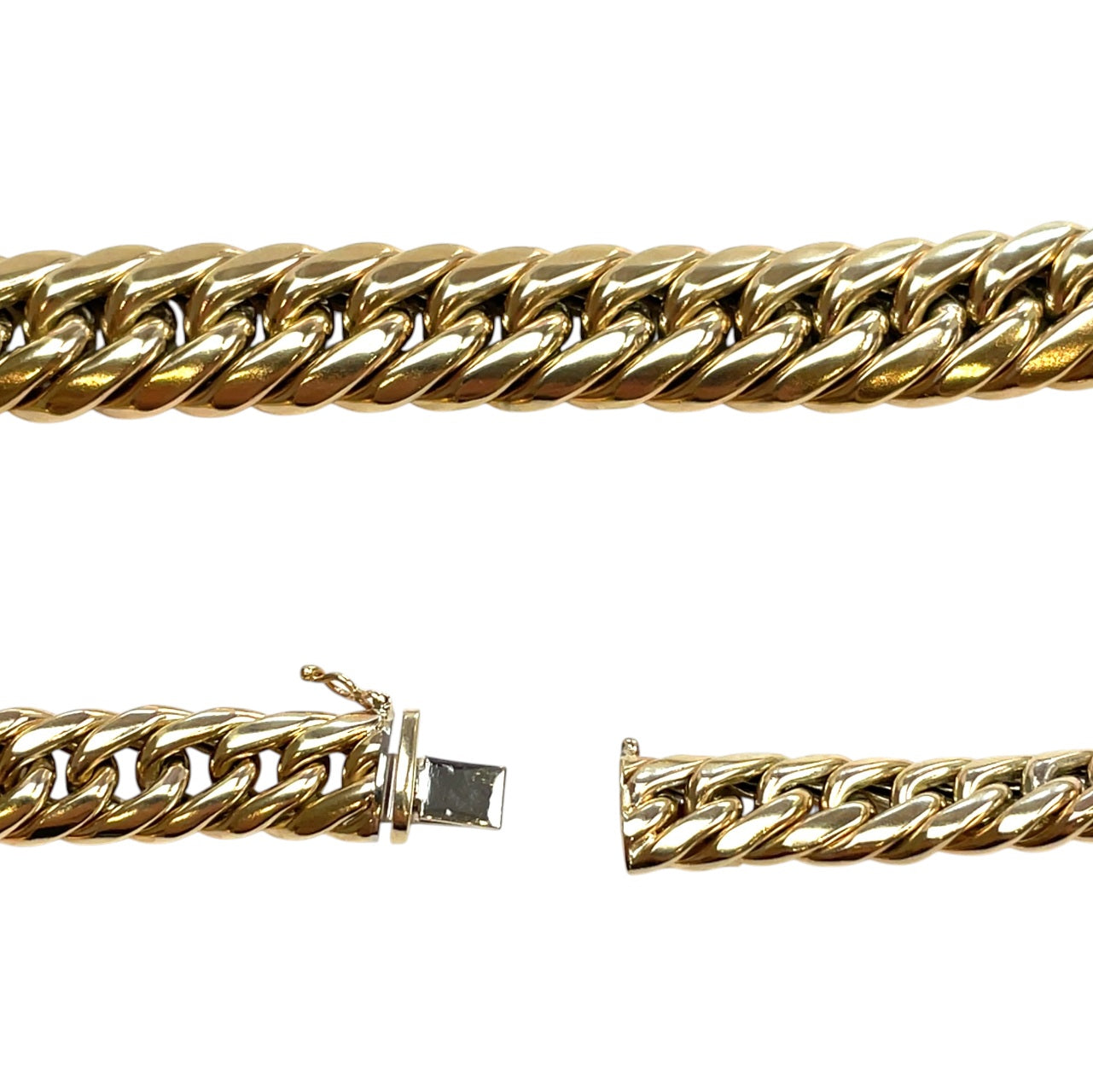 9ct Gold Graduated Heavy Curb Necklace (17")