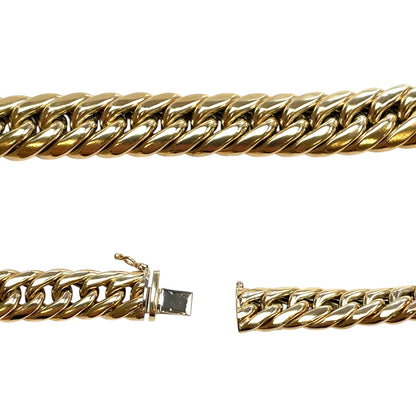 9ct Gold Graduated Heavy Curb Necklace (17")