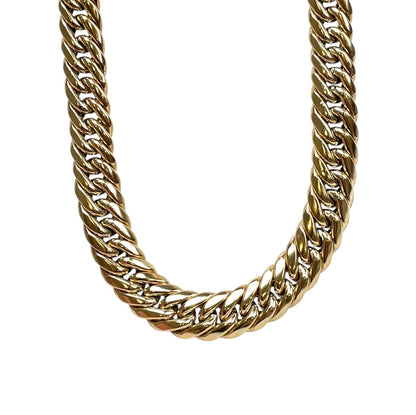 9ct Gold Graduated Heavy Curb Necklace (17")