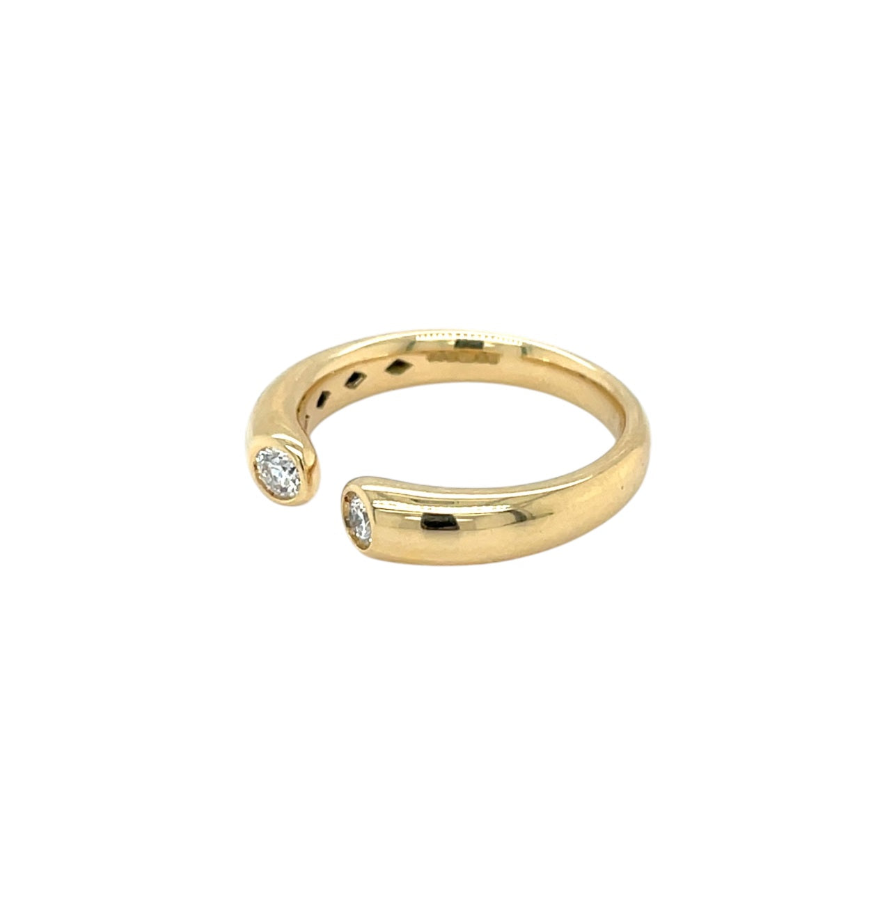 18ct Yellow Gold Open Diamond Ring (M)