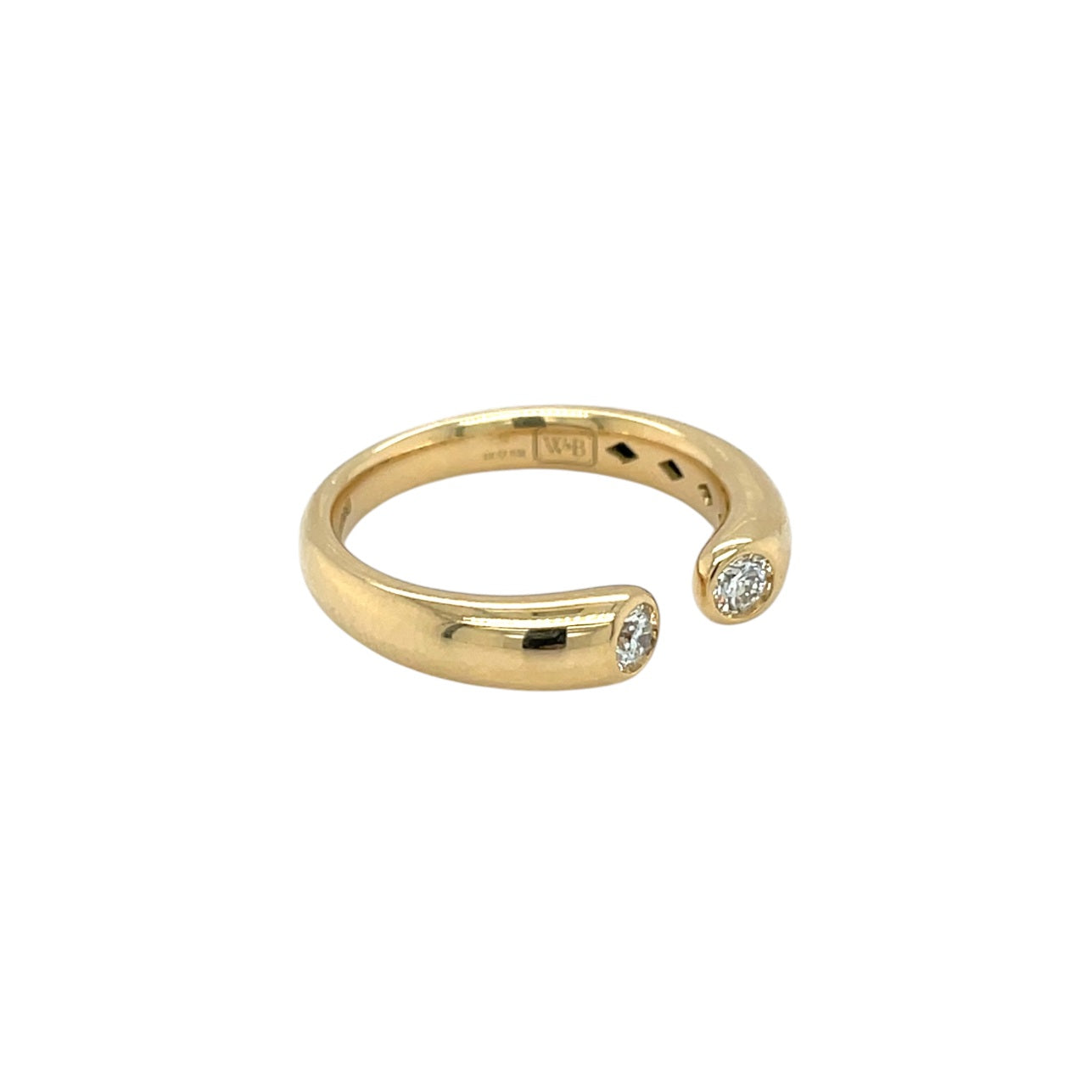 18ct Yellow Gold Open Diamond Ring (M)
