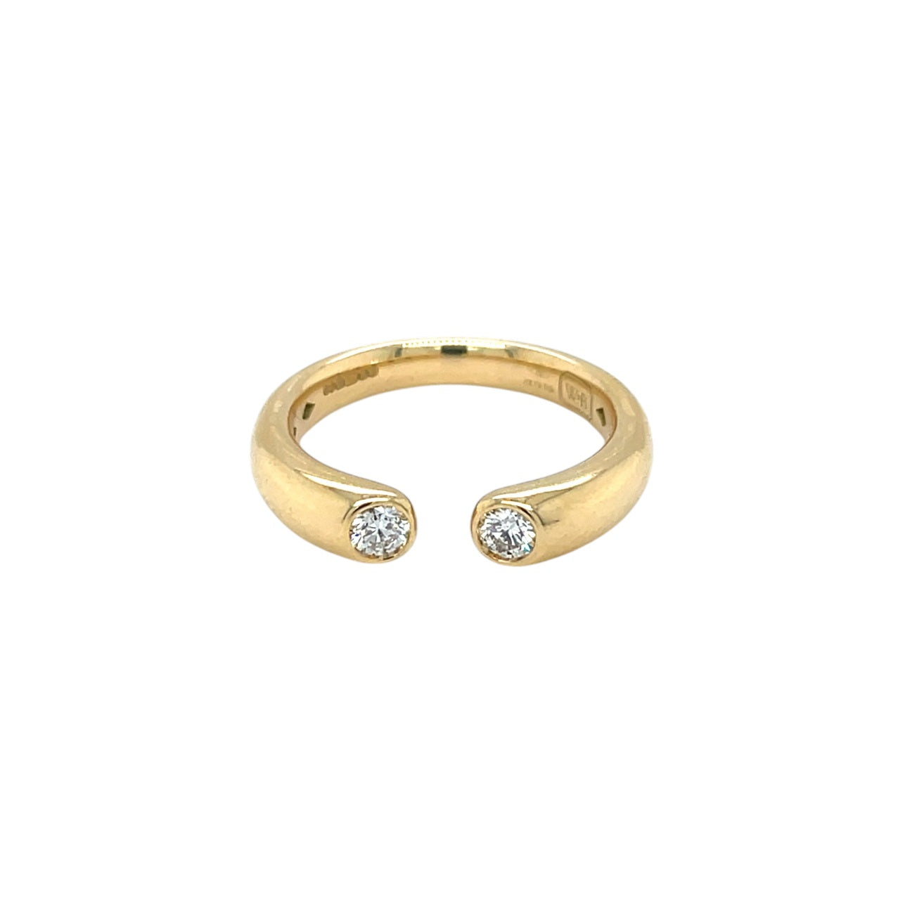 18ct Yellow Gold Open Diamond Ring (M)
