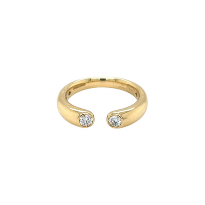 18ct Yellow Gold Open Diamond Ring (M)