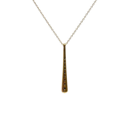 18ct Yellow Gold Diamond Drop Pendant & Chain (16-17")