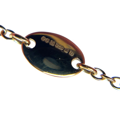 18ct Yellow Gold Diamond Drop Pendant & Chain (16-17")