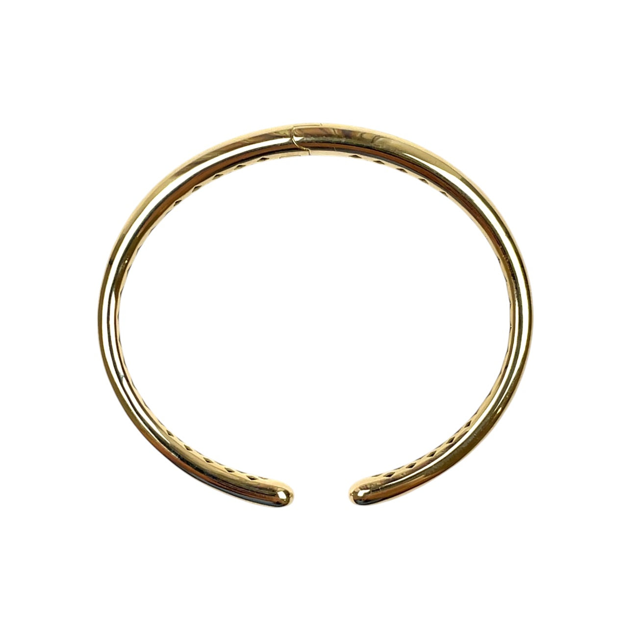 18ct Yellow Gold Diamond Hinged Bangle