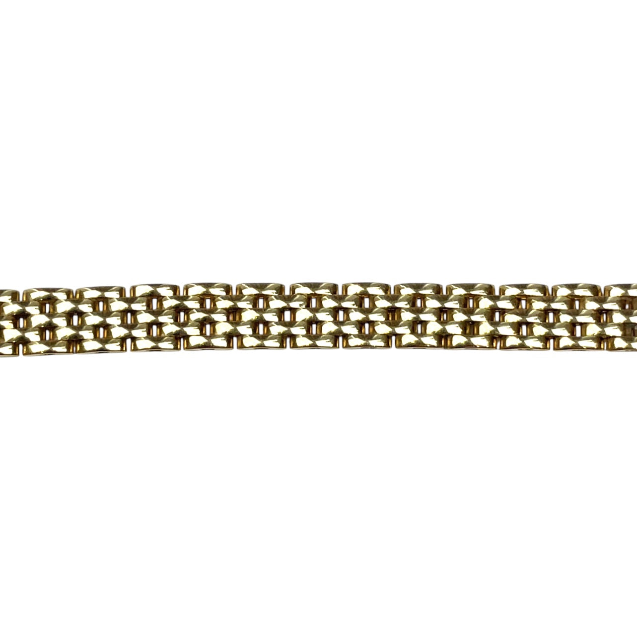 18ct Yellow Gold Brick Link Bracelet (7.5")