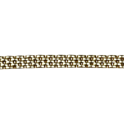 18ct Yellow Gold Brick Link Bracelet (7.5")
