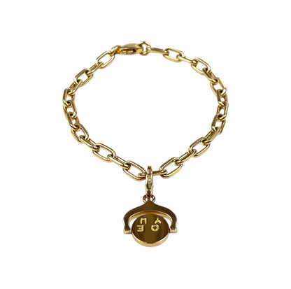18ct Yellow Gold Cartier Santos Charm Bracelet (7.5")
