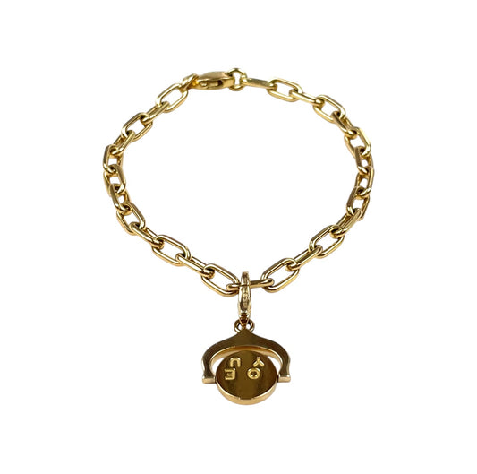 18ct Yellow Gold Cartier Santos Charm Bracelet (7.5")