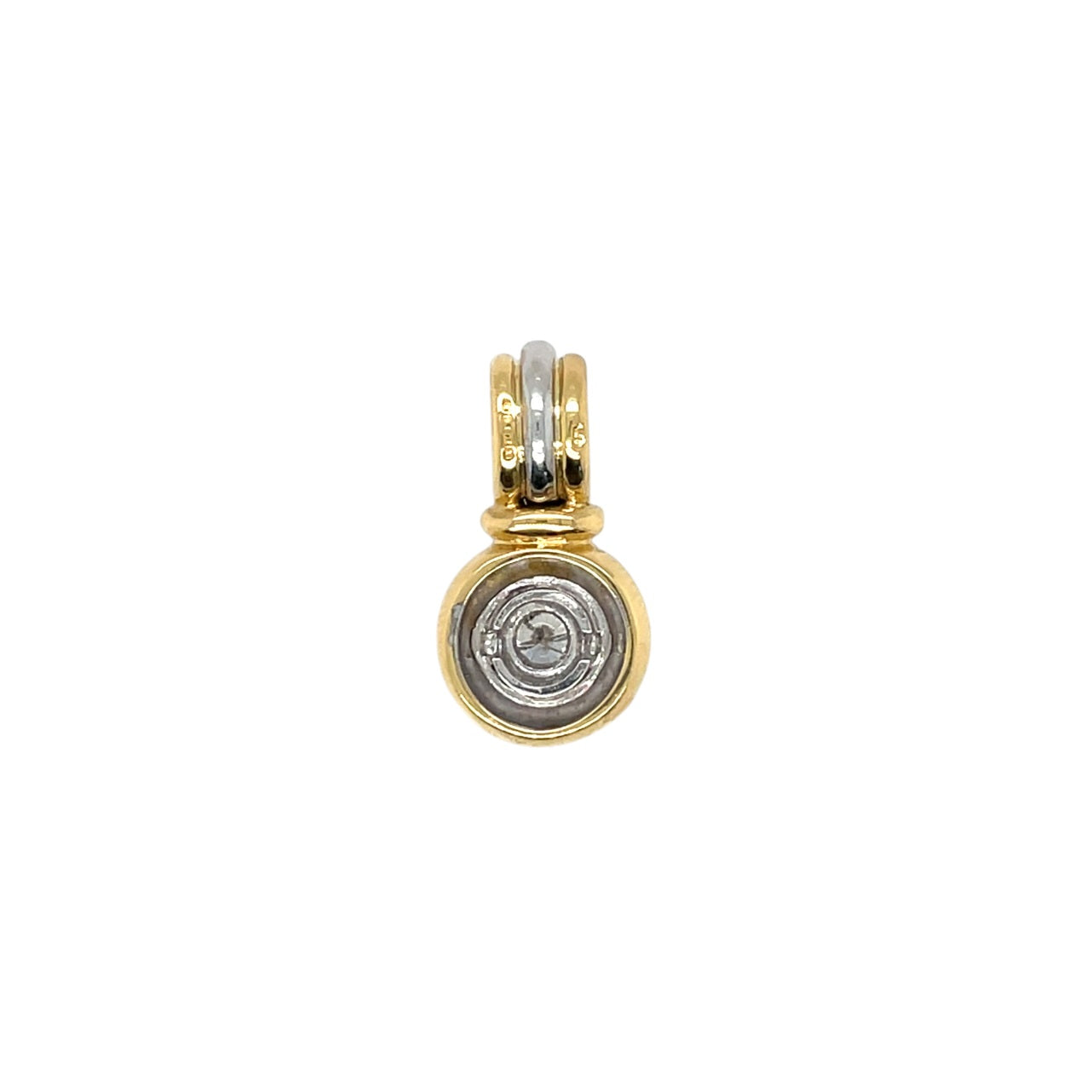 18ct Yellow & White Gold Diamond Pendant