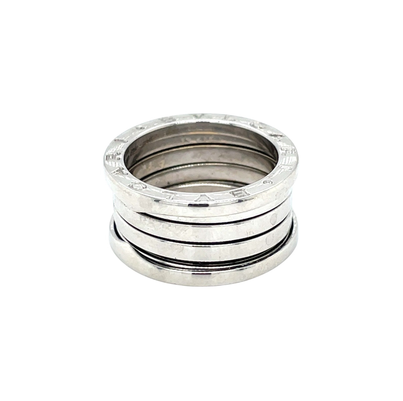 18ct White Gold Bvlgari B.Zero1 Four Band Ring (M)