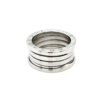 18ct White Gold Bvlgari B.Zero1 Four Band Ring (M)