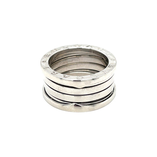 18ct White Gold Bvlgari B.Zero1 Four Band Ring (M)