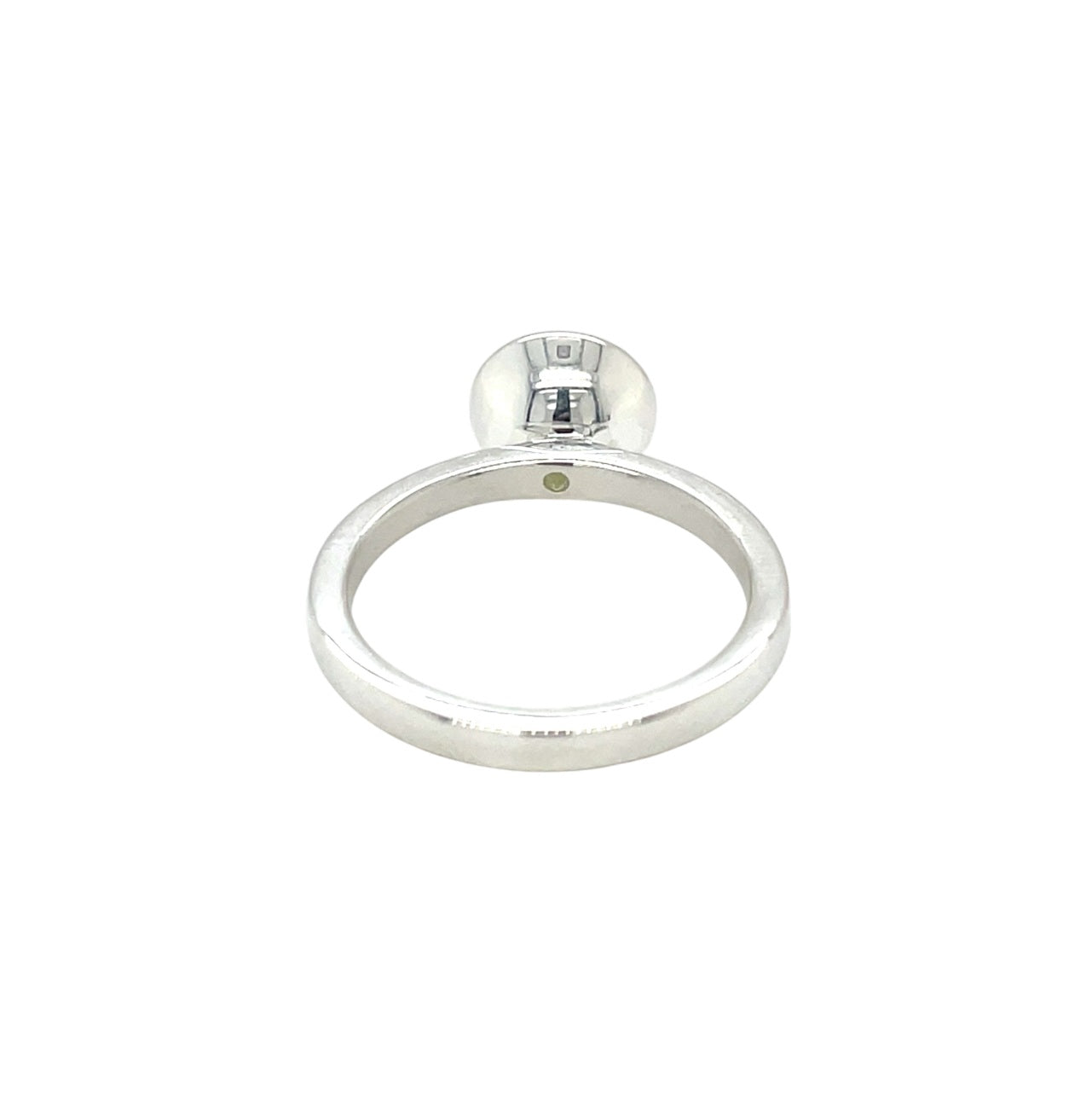 Silver Round Peridot Ring (O)