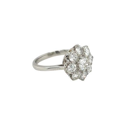 Platinum Diamond Cluster Ring (M)