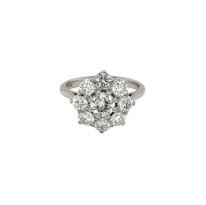 Platinum Diamond Cluster Ring (M)