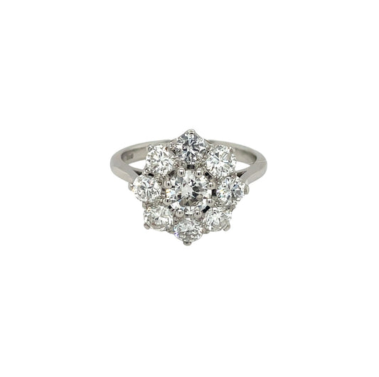 Platinum Diamond Cluster Ring (M)