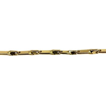 18ct Yellow Gold Bar Link Bracelet (8")