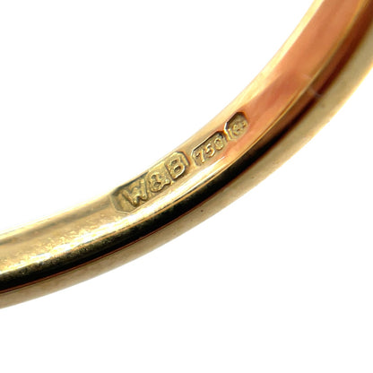 18ct Yellow Gold Oval & Pear Cut Diamond Trilogy Ring (N)