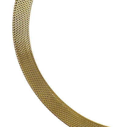 18ct Yellow Gold Mesh Collar Necklace (16")