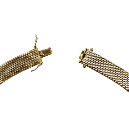 18ct Yellow Gold Mesh Collar Necklace (16")