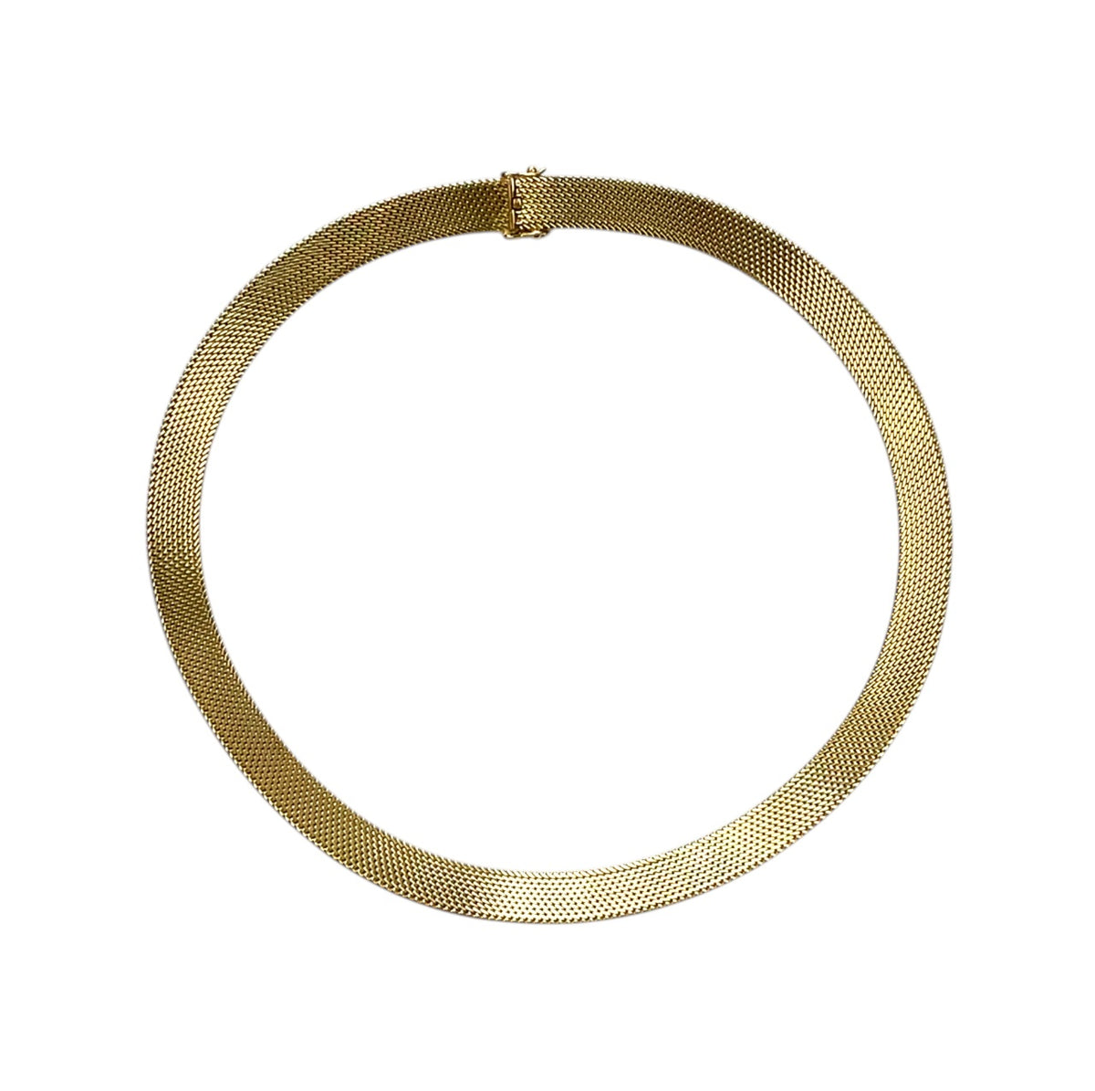 18ct Yellow Gold Mesh Collar Necklace (16")