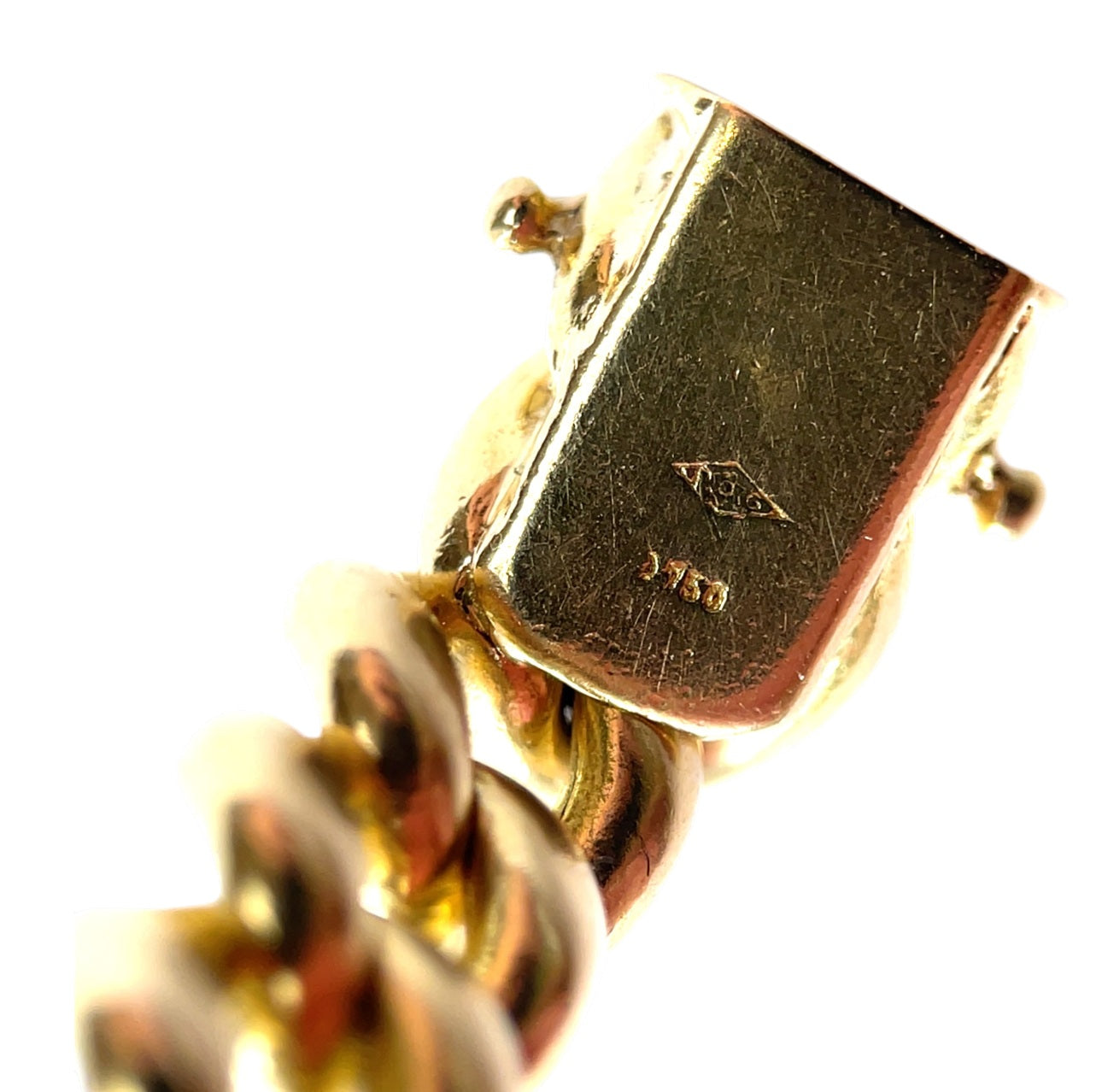 18ct Yellow Gold Curb Bracelet (8.5")