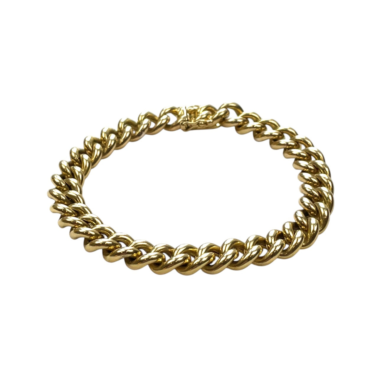 18ct Yellow Gold Curb Bracelet (8.5")