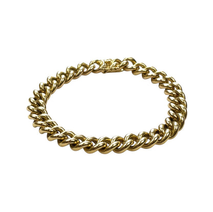 18ct Yellow Gold Curb Bracelet (8.5")