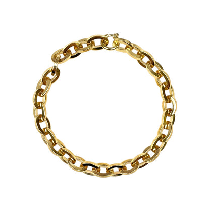 18ct Yellow Gold Heavy Oval Link Bracelet (7.5")