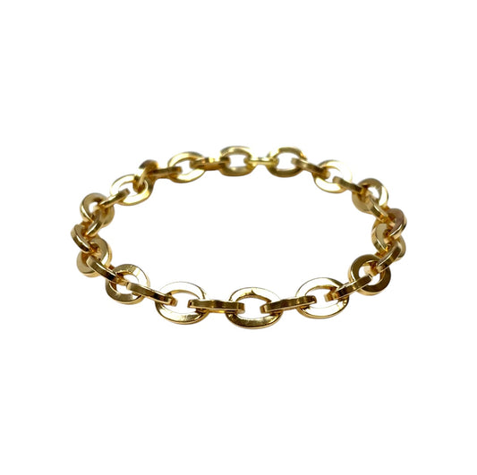 18ct Yellow Gold Heavy Oval Link Bracelet (7.5")
