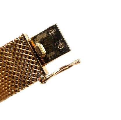 18ct Yellow Gold Sapphire & Diamond Mesh Bracelet (7.5")