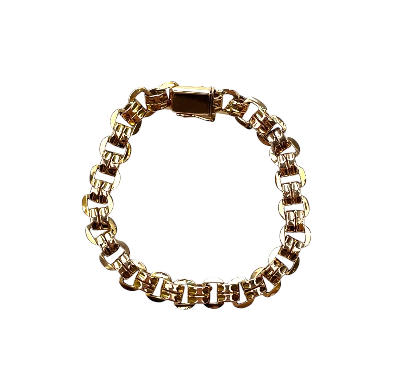 18ct Rose Gold Fancy Link Bracelet (7")