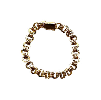 18ct Rose Gold Fancy Link Bracelet (7")