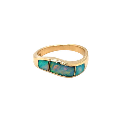18ct Yellow Gold Opal Ring (P)