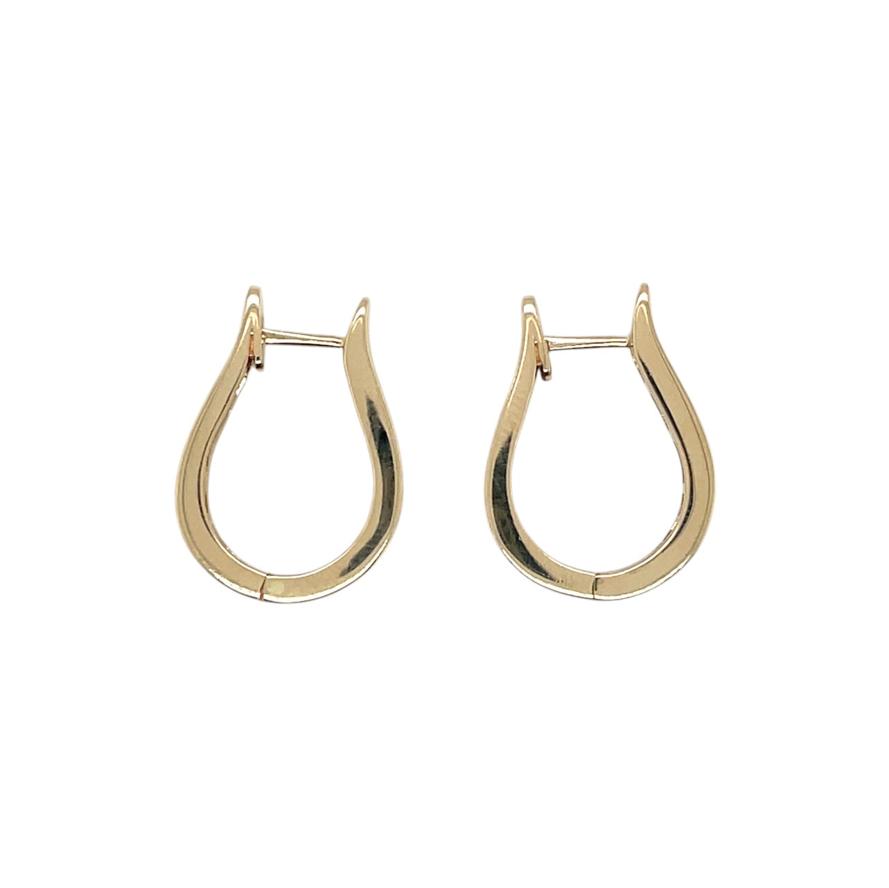 14ct Yellow Gold Diamond Hoop Earrings