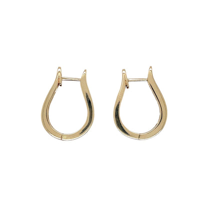 14ct Yellow Gold Diamond Hoop Earrings