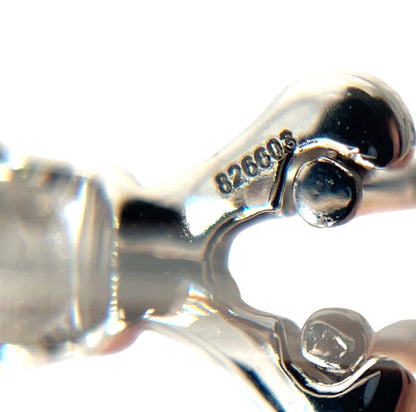 18ct White Gold Baguette Cut Diamond Hoop Earrings