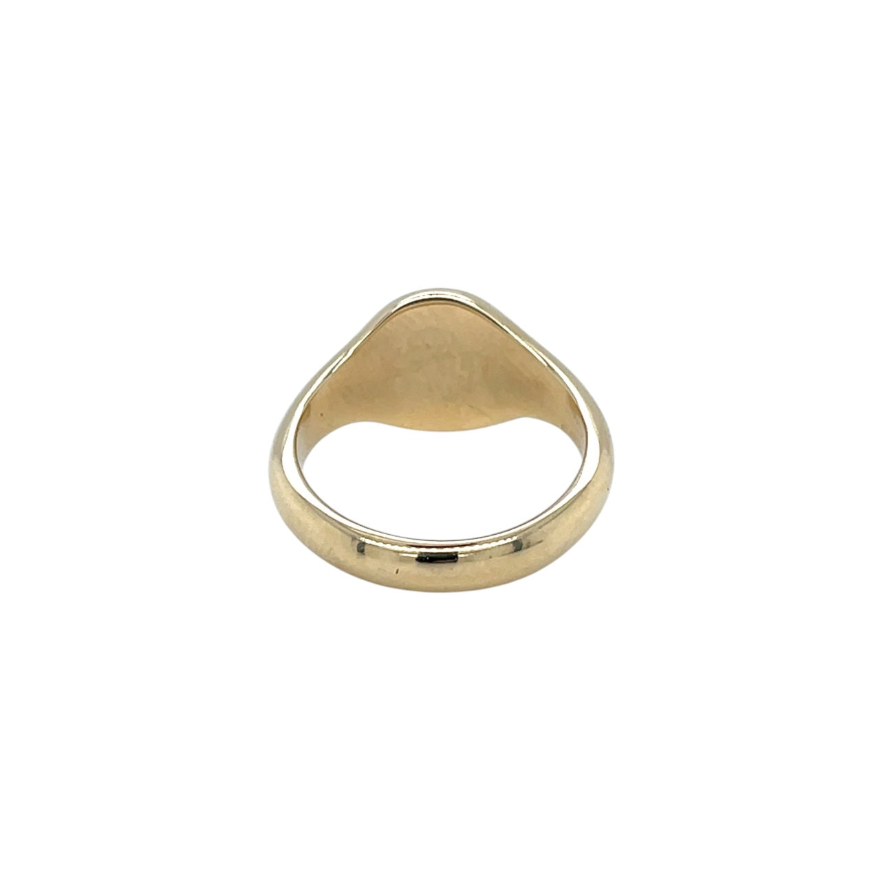 9ct Yellow Gold Round Signet Ring (I)