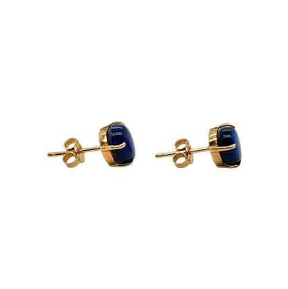 18ct Yellow Gold Opal Stud Earrings